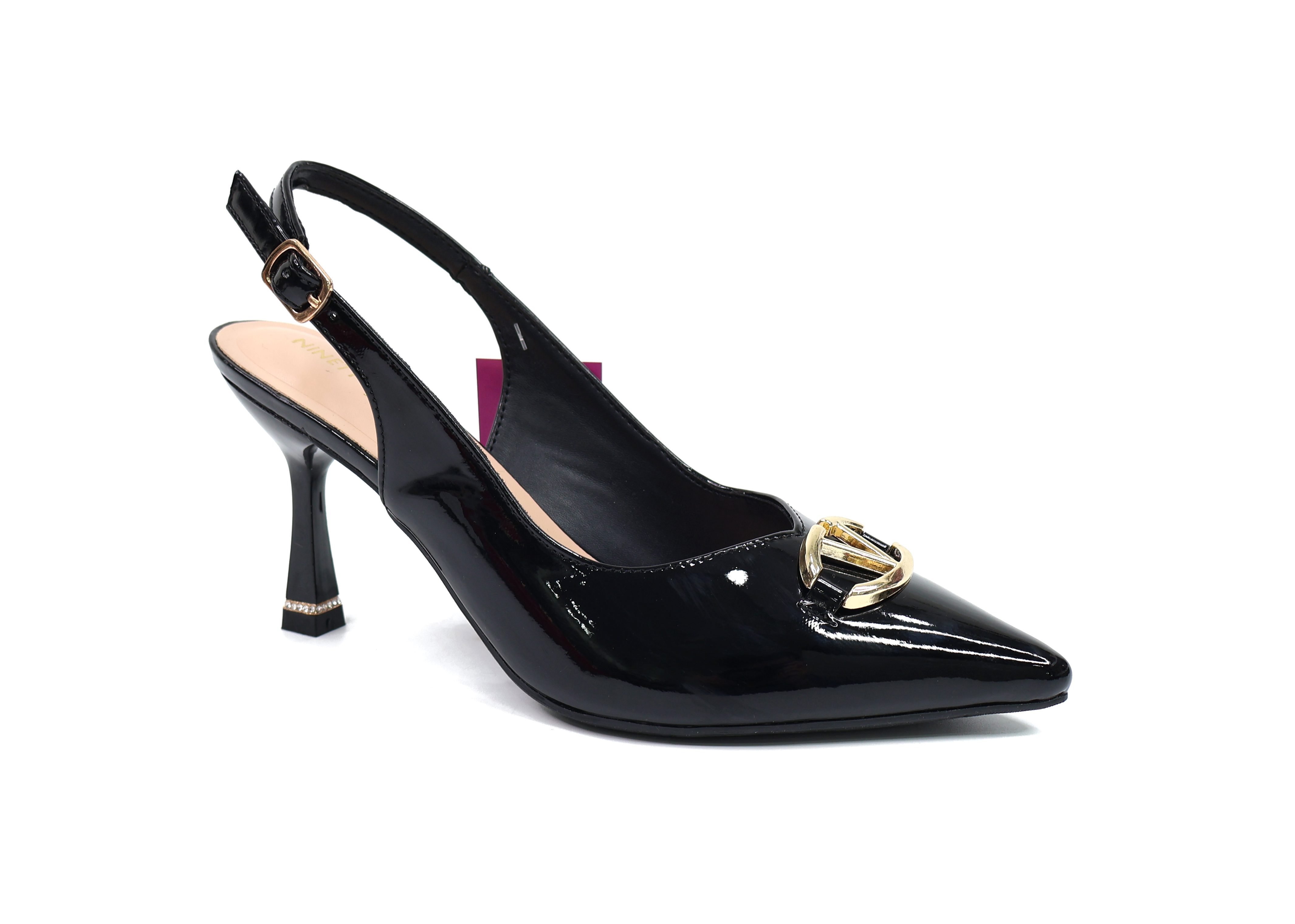 LUXURIOUS DIAMONDS HEEL SLINGBACK PUMPS